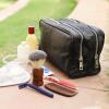 image:imageRUSTIC TOWN Leather Toiletry Bag for Men  Travel Shaving Ditty Kit  Bathroom Shower Toiletries Organizer  Leather Cosmetic Bag for Women Walnut BrownBlack