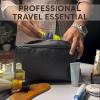 image:imageRUSTIC TOWN Leather Toiletry Bag for Men  Travel Shaving Ditty Kit  Bathroom Shower Toiletries Organizer  Leather Cosmetic Bag for Women Walnut BrownBlack