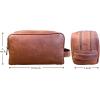 image:imageRUSTIC TOWN Leather Toiletry Bag for Men  Travel Shaving Ditty Kit  Bathroom Shower Toiletries Organizer  Leather Cosmetic Bag for Women Walnut BrownCognac