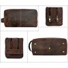 image:imageRUSTIC TOWN Leather Toiletry Bag for Men  Travel Shaving Ditty Kit  Bathroom Shower Toiletries Organizer  Leather Cosmetic Bag for Women Walnut BrownDark Brown