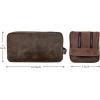image:imageRUSTIC TOWN Leather Toiletry Bag for Men  Travel Shaving Ditty Kit  Bathroom Shower Toiletries Organizer  Leather Cosmetic Bag for Women Walnut BrownDark Brown