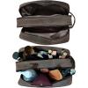 image:imageRUSTIC TOWN Leather Toiletry Bag for Men  Travel Shaving Ditty Kit  Bathroom Shower Toiletries Organizer  Leather Cosmetic Bag for Women Walnut BrownDark Brown