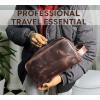 image:imageRUSTIC TOWN Leather Toiletry Bag for Men  Travel Shaving Ditty Kit  Bathroom Shower Toiletries Organizer  Leather Cosmetic Bag for Women Walnut BrownWalnut Brown