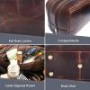 image:imageRUSTIC TOWN Leather Toiletry Bag for Men  Travel Shaving Ditty Kit  Bathroom Shower Toiletries Organizer  Leather Cosmetic Bag for Women Walnut BrownWalnut Brown