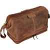 image:imageRUSTIC TOWN Leather Toiletry Bag for Men  Travel Gift Shaving Ditty Kit  Bathroom Shower Toiletries Organizer  Cosmetic Makeup Bag for WomenBrown