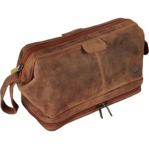 image:imageRUSTIC TOWN Leather Toiletry Bag for Men  Travel Gift Shaving Ditty Kit  Bathroom Shower Toiletries Organizer  Cosmetic Makeup Bag for WomenBrown