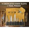 image:imageRustic Town Genuine Leather Chef Knife Roll All Purpose Chef RollBrown