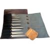image:imageRustic Town Genuine Leather Chef Knife Roll All Purpose Chef RollChocolate Grey