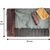 image:imageRustic Town Genuine Leather Chef Knife Roll All Purpose Chef RollChocolate Grey