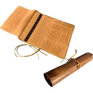 image:imageRUSTIC TOWN Leather Knife Roll  Chef Knife Case for Professional amp Home Use  Secure amp Stylish Knives Organizer  TravelFriendly Gift for Men amp WomenBrown