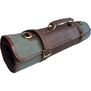 image:imageRustic Town Genuine Leather Chef Knife Roll All Purpose Chef RollChocolate Grey