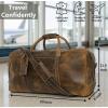 image:imageHandmade Leather Travel Duffel Bag  Airplane Underseat Carry On Bags by Rustic TownBrown