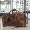 image:imageHandmade Leather Travel Duffel Bag  Airplane Underseat Carry On Bags by Rustic TownMulberry