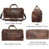 image:imageHandmade Leather Travel Duffel Bag  Airplane Underseat Carry On Bags by Rustic TownMulberry
