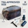 image:imageRUSTIC TOWN Full Grain Leather Toiletry Bag for Men amp Women  Handcrafted Travel Dopp Kit  Large WaterResistant Makeup amp Shaving OrganizerWalnut Brown