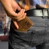 image:imageRUSTIC TOWN Full Grain Leather Wallet for Men  RFID Protecting  Handmade Vintage Bifold Travel Wallet  Slim Billfold with Credit Card Slots and Coin Pocket  Gift for Him