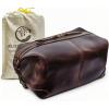 image:imageRUSTIC TOWN Full Grain Leather Toiletry Bag for Men amp Women  Handcrafted Travel Dopp Kit  Large WaterResistant Makeup amp Shaving OrganizerWalnut Brown