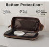 image:imageRUSTIC TOWN Full Grain Leather Toiletry Bag for Men  Wide Opening Dopp Kit with Metal Frame WaterResistant Travel Organizer for Shaving Grooming amp AccessoriesBrown