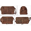 image:imageRUSTIC TOWN Full Grain Leather Toiletry Bag for Men  Wide Opening Dopp Kit with Metal Frame WaterResistant Travel Organizer for Shaving Grooming amp AccessoriesBrown