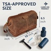 image:imageRUSTIC TOWN Full Grain Leather Toiletry Bag for Men  Wide Opening Dopp Kit with Metal Frame WaterResistant Travel Organizer for Shaving Grooming amp AccessoriesBrown