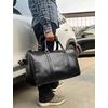 image:imageLeather Duffle Bag for Men  Full Grain Travel Weekender Black 20 Inch  TSA Carry On Overnight Bag 30L YKK Zippers Brass Hardware Removable Strap Fits Overhead Bin Waterresistant liningJet Black