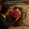 image:imageLeather Duffle Bag for Men  Full Grain Travel Weekender Black 20 Inch  TSA Carry On Overnight Bag 30L YKK Zippers Brass Hardware Removable Strap Fits Overhead Bin Waterresistant liningBrown