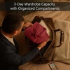 image:imageLeather Duffle Bag for Men  Full Grain Travel Weekender Black 20 Inch  TSA Carry On Overnight Bag 30L YKK Zippers Brass Hardware Removable Strap Fits Overhead Bin Waterresistant liningMulberry