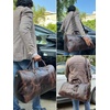 image:imageLeather Duffle Bag for Men  Full Grain Travel Weekender Black 20 Inch  TSA Carry On Overnight Bag 30L YKK Zippers Brass Hardware Removable Strap Fits Overhead Bin Waterresistant liningMulberry