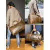 image:imageLeather Duffle Bag for Men  Full Grain Travel Weekender Black 20 Inch  TSA Carry On Overnight Bag 30L YKK Zippers Brass Hardware Removable Strap Fits Overhead Bin Waterresistant liningBrown