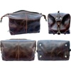 image:imageLeather Toiletry Bag for Men  Full Grain Travel Dopp Kit amp Shaving Bag  Handcrafted Spacious Compartment YKK Zipper TSA CarryOn Waterproof Lining Metal Feets Makeup and Cosmetic OrganizerWalnut Brown