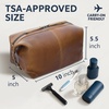 image:imageLeather Toiletry Bag for Men  Full Grain Travel Dopp Kit amp Shaving Bag  Handcrafted Spacious Compartment YKK Zipper TSA CarryOn Waterproof Lining Metal Feets Makeup and Cosmetic OrganizerBrown