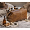 image:imageLeather Toiletry Bag for Men  Full Grain Travel Dopp Kit amp Shaving Bag  Handcrafted Spacious Compartment YKK Zipper TSA CarryOn Waterproof Lining Metal Feets Makeup and Cosmetic OrganizerBrown