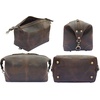 image:imageLeather Toiletry Bag for Men  Full Grain Travel Dopp Kit amp Shaving Bag  Handcrafted Spacious Compartment YKK Zipper TSA CarryOn Waterproof Lining Metal Feets Makeup and Cosmetic OrganizerHunter Brown