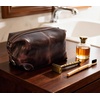 image:imageLeather Toiletry Bag for Men  Full Grain Travel Dopp Kit amp Shaving Bag  Handcrafted Spacious Compartment YKK Zipper TSA CarryOn Waterproof Lining Metal Feets Makeup and Cosmetic OrganizerWalnut Brown
