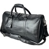 image:imageLeather Duffle Bag for Men  Full Grain Travel Weekender Black 20 Inch  TSA Carry On Overnight Bag 30L YKK Zippers Brass Hardware Removable Strap Fits Overhead Bin Waterresistant liningJet Black