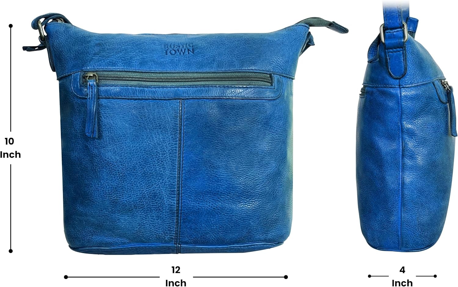 image:imageLeather Crossbody Bag for Women  Valentines Day Gifts for her Travel Shoulder Sling Purse  Vintage Boho Satchel for GirlsBlue