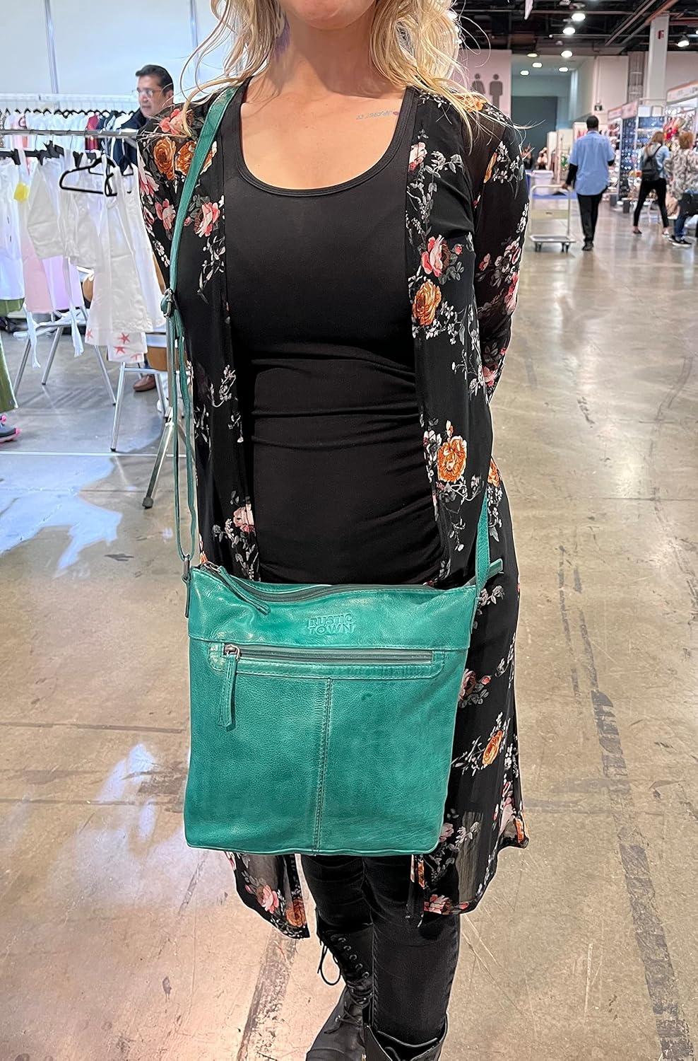 image:imageLeather Crossbody Bag for Women  Valentines Day Gifts for her Travel Shoulder Sling Purse  Vintage Boho Satchel for GirlsGreen