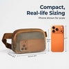 image:imageLeather Fanny Pack for Men amp Women Full Grain Travel Waist Pack Chest Bag  Multiple Pockets hold Phone Keys Wallet amp Cards YKK zippers Adjustable Strap Hip Bum Bag for Hiking Running amp CyclingBrown1