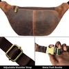 image:imageLeather Fanny Pack for Men amp Women Full Grain Travel Waist Pack Chest Bag  Multiple Pockets hold Phone Keys Wallet amp Cards YKK zippers Adjustable Strap Hip Bum Bag for Hiking Running amp CyclingBrown