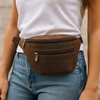 image:imageLeather Fanny Pack for Men amp Women Full Grain Travel Waist Pack Chest Bag  Multiple Pockets hold Phone Keys Wallet amp Cards YKK zippers Adjustable Strap Hip Bum Bag for Hiking Running amp CyclingBrown