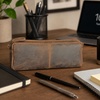 image:imageLeather Pencil Case for Men amp Women Full Grain Pen Pouch with YKK Zipper  Stationery Organizer Lightweight Easy to Carry in Backpacks or Laptop Bags Gift for Teachers Professionals amp Artist Brown