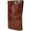 image:imageLeather Pencil Case 6Slot Roll Up Pen Pouch for Artists amp Writers Brown  Holds ID Cards Cash amp Rulers Lightweight Stationery Organizer with Wraparound Strap Closure for Travel Gift for Men Women