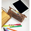 image:imageRustic Town Leather Pencil Case  Full Grain Leather Zippered Pen Pouch  Stationery Bag Pen Holder for Work amp Office  Full Grain Leather 2 Compartments YKK zipper Gift for Artists Grads Writers Vintage Stationary Bag for Work amp OfficeBrown