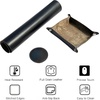 image:imageLeather Desk Mat Set 32x16  Full Grain Large Computer Gaming Mouse Pad  NonSlip Table Cover Blotter Protector Smooth Control Stitched Edges Desktop Laptop Accessory with Valet Tray amp CoasterBlack