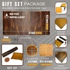 image:imageLeather Desk Mat Set 32x16  Full Grain Large Computer Gaming Mouse Pad  NonSlip Table Cover Blotter Protector Smooth Control Stitched Edges Desktop Laptop Accessory with Valet Tray amp CoasterBrown