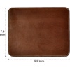 image:imageLeather Mouse Pad  NonSlip Desk Mat for Laptop PC Office and Gaming  Compact 99 x 79inch size Smooth Control Stitched Edges Works with Wired Wireless Mechanical Laser and Optical MiceBrown
