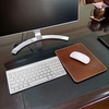 image:imageLeather Mouse Pad  NonSlip Desk Mat for Laptop PC Office and Gaming  Compact 99 x 79inch size Smooth Control Stitched Edges Works with Wired Wireless Mechanical Laser and Optical MiceBrown