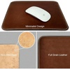 image:imageLeather Mouse Pad  NonSlip Desk Mat for Laptop PC Office and Gaming  Compact 99 x 79inch size Smooth Control Stitched Edges Works with Wired Wireless Mechanical Laser and Optical MiceBrown