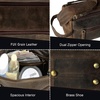 image:imageRustic Town Leather Wash Bag for Men  Travel Toiletry Bag  Shaving Dopp Kit Toiletries Organizer  Leather Makeup Bag for Women  Main Compartment Interior amp Exterior Zip Pockets YKK Zippers Waterproof Lining TSA CarryOn Gifts for Him BrownDark Brown