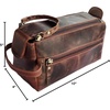 image:imageRustic Town Leather Wash Bag for Men  Travel Toiletry Bag  Shaving Dopp Kit Toiletries Organizer  Leather Makeup Bag for Women  Main Compartment Interior amp Exterior Zip Pockets YKK Zippers Waterproof Lining TSA CarryOn Gifts for Him BrownWalnut Brown